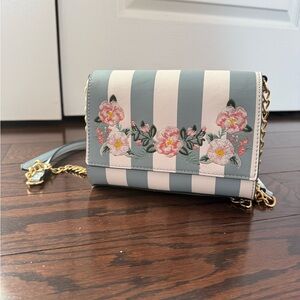 Floral Striped Crossbody Bag